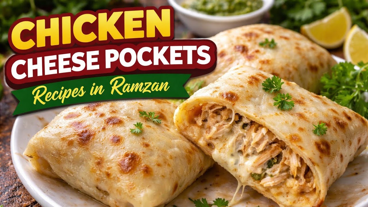Easy Chicken Cheese Pockets Recipe | Perfect Iftar Snack 🌙✨#chickencheesepockets#ramzanrecip