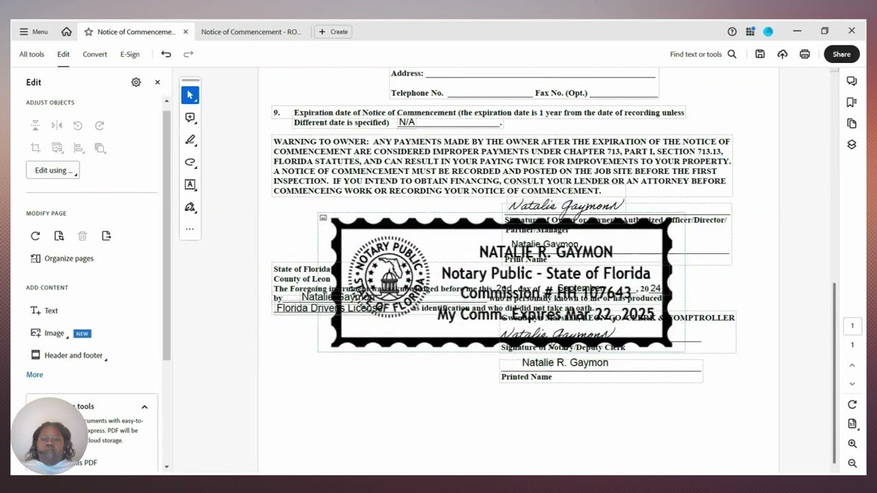 How to Notarize a Notice of Commencement: Step-by-Step Guide