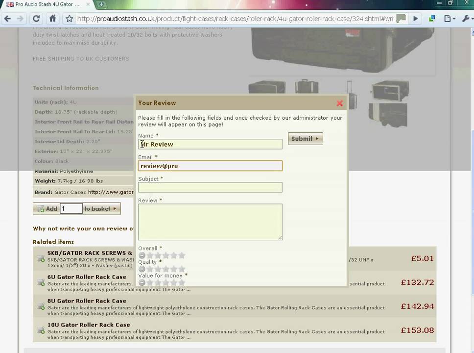 How to....Leave Product Reviews on Pro Audio Stash