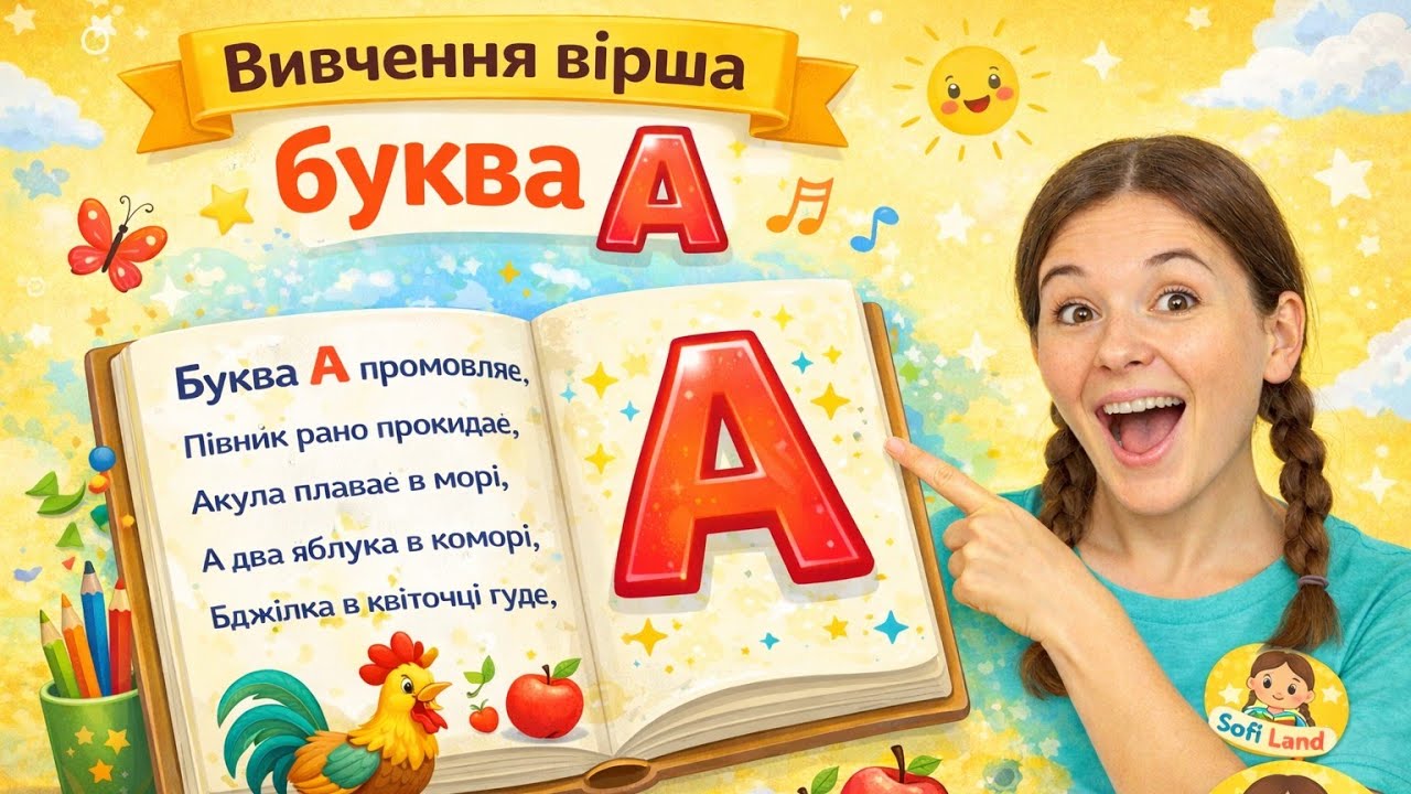 📚 Вивчаємо вірш | Про букву А