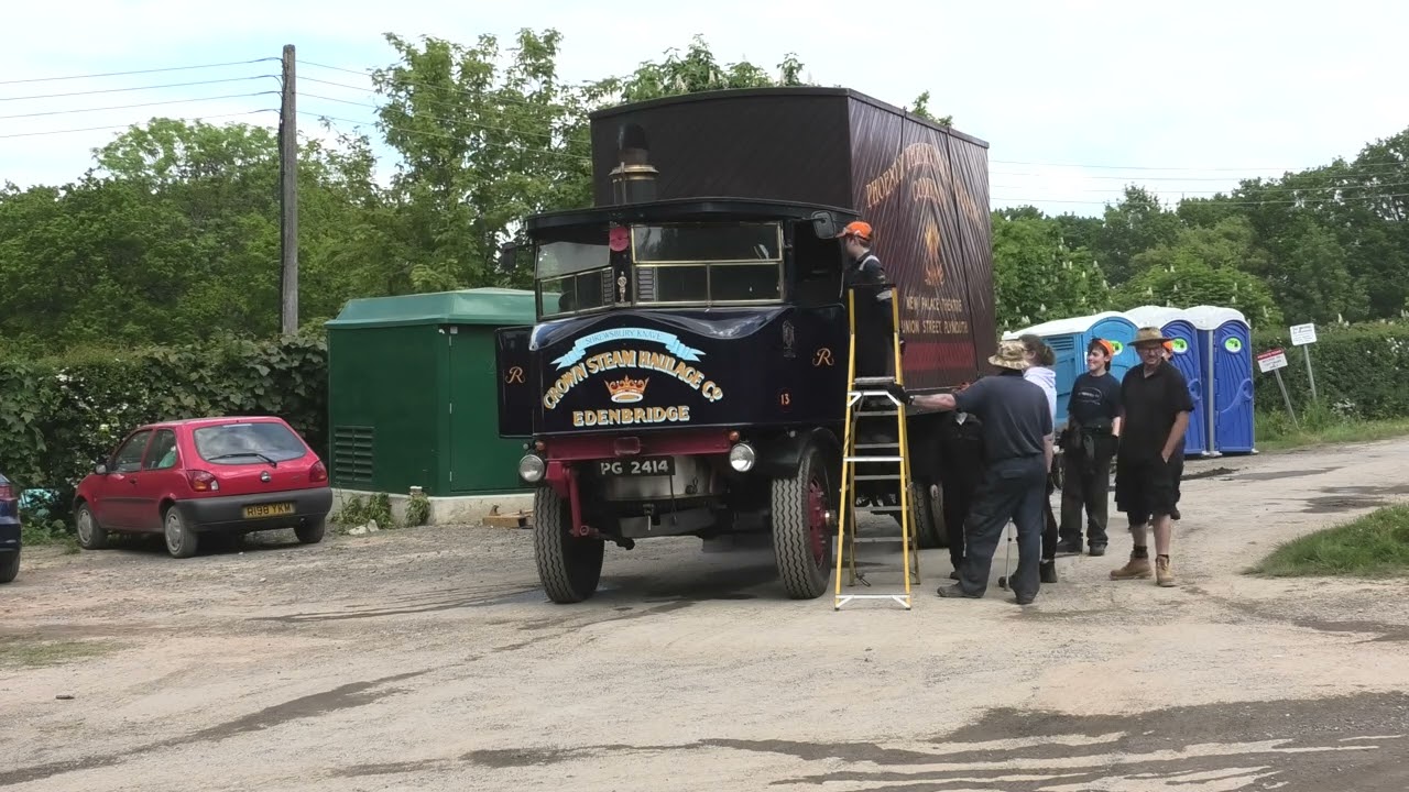 A steam powered lorry at Horsted Keynes.