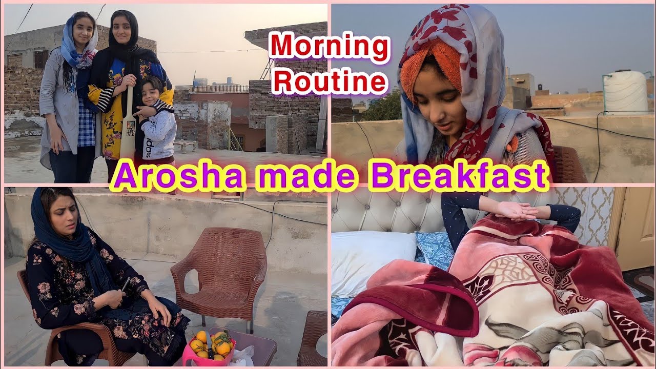 Sunday Morning Routine-Malaika, Hamza aur Arosha ny cricket kheli