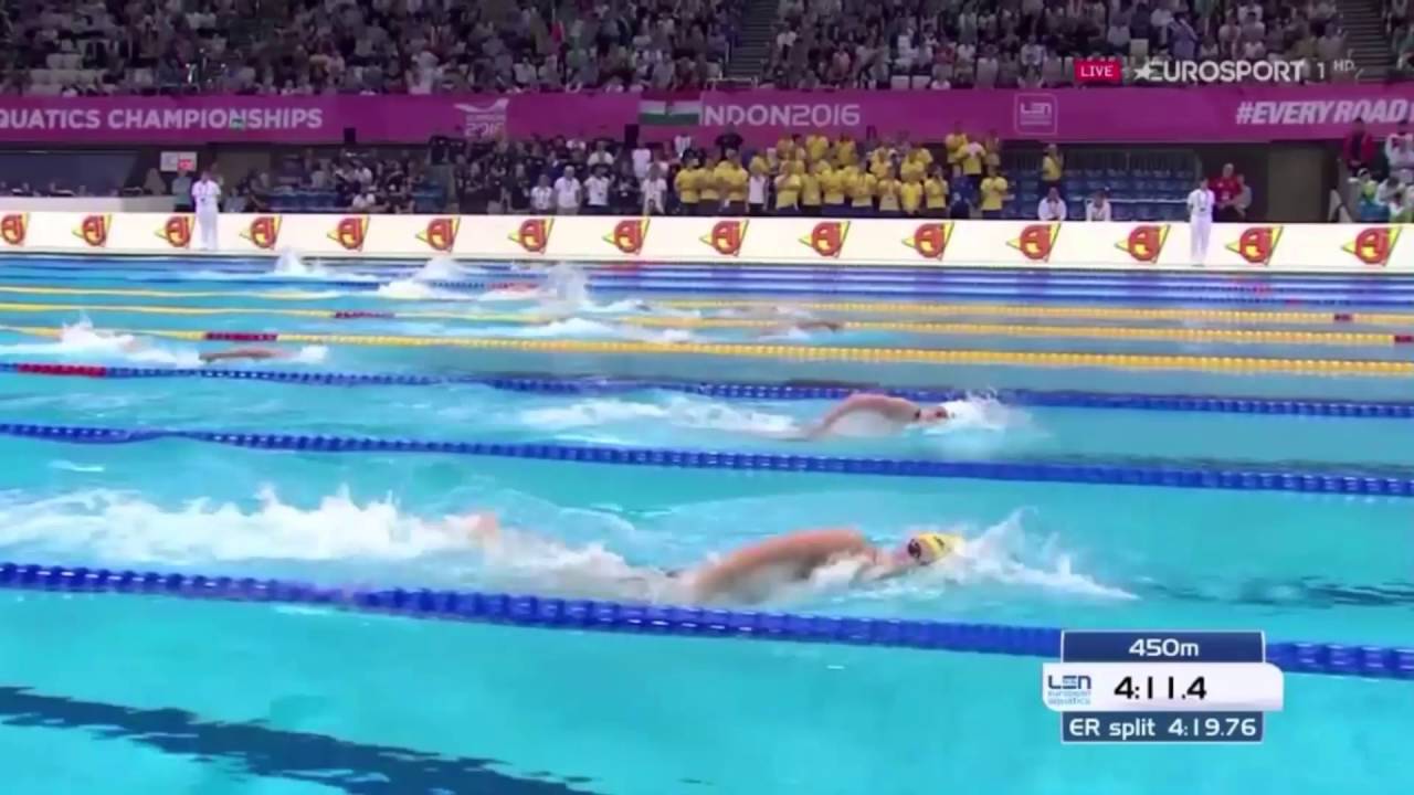 Women's 4x200m Freestyle Relay Final LEN European Swimming Championships London 2016