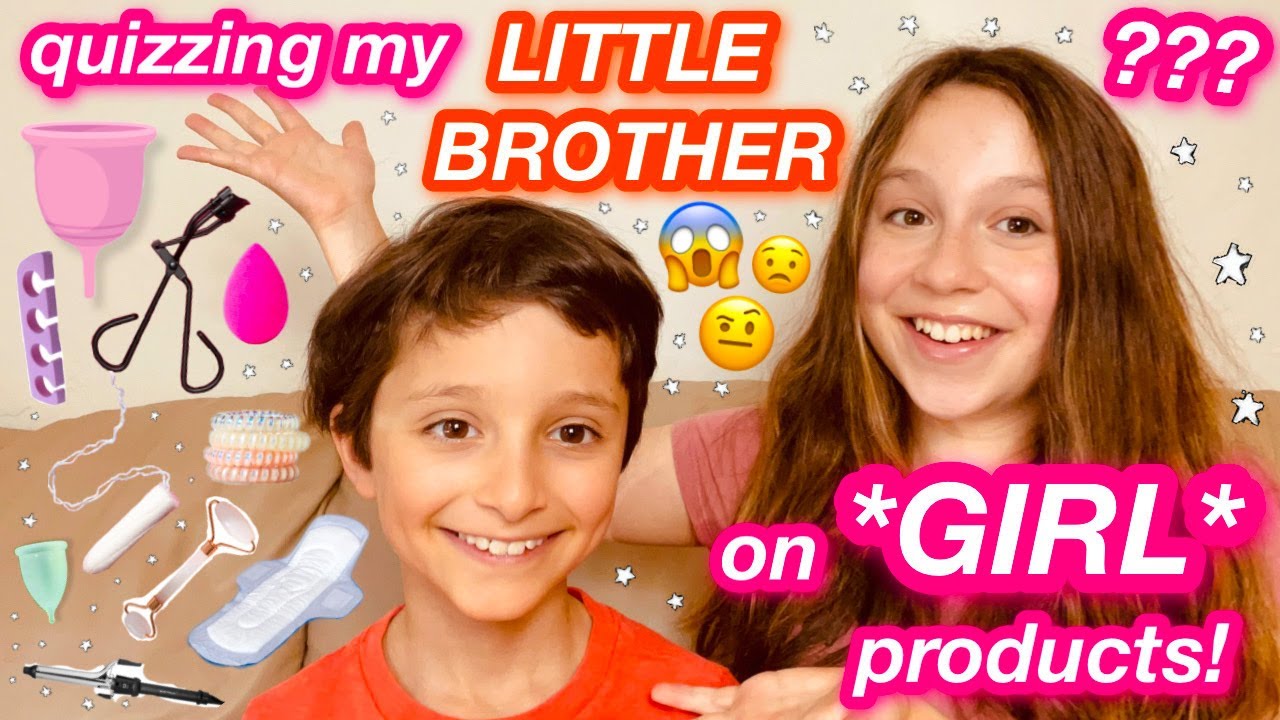 quizzing my LITTLE BROTHER on GIRL PRODUCTS!! *really funny*