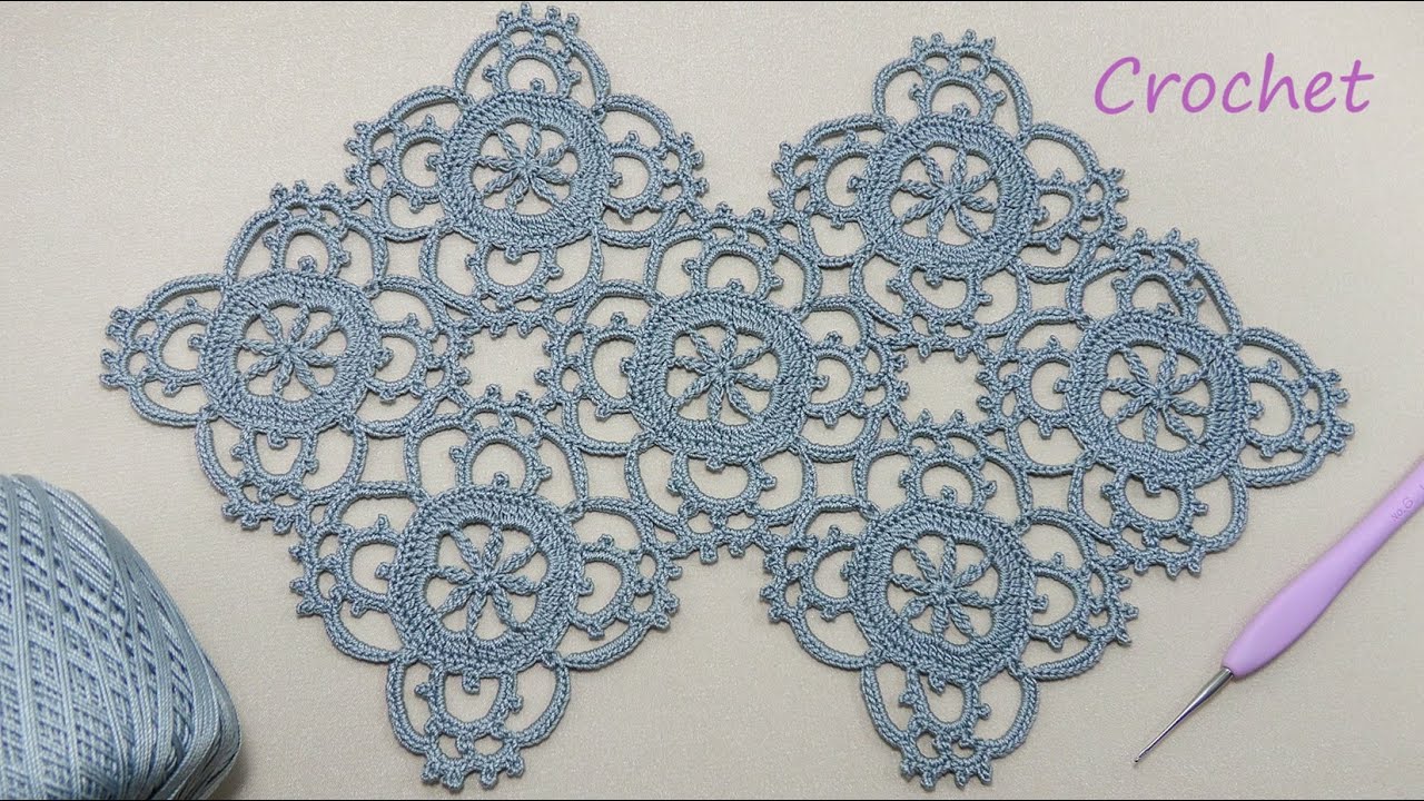 Ажурный КВАДРАТНЫЙ МОТИВ вязание крючком Easy Crochet square motifs