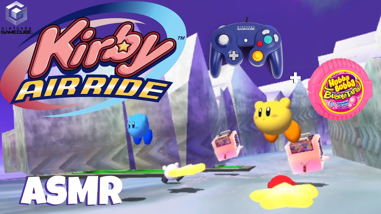 ASMR Gaming: Kirby Air Ride | GameCube (Whispering, Controller Sounds, Gum Chewing)
