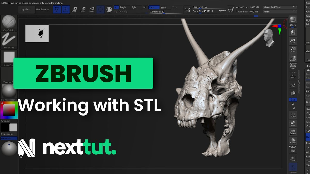 ZBRUSH TUTORIAL | Working with STL Files