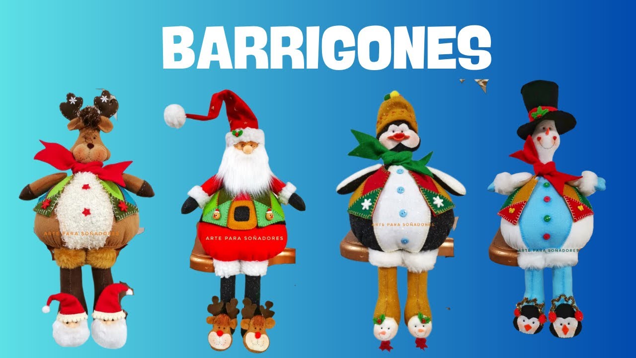 COMO HACER UNOS MUÑECOS NAVIDEÑOS BARRIGONES