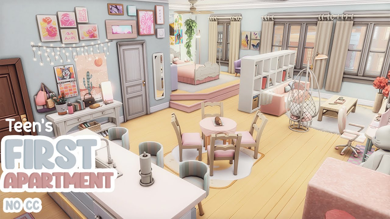 Teen's First Apartment 🧸 The Sims 4 Speed Build