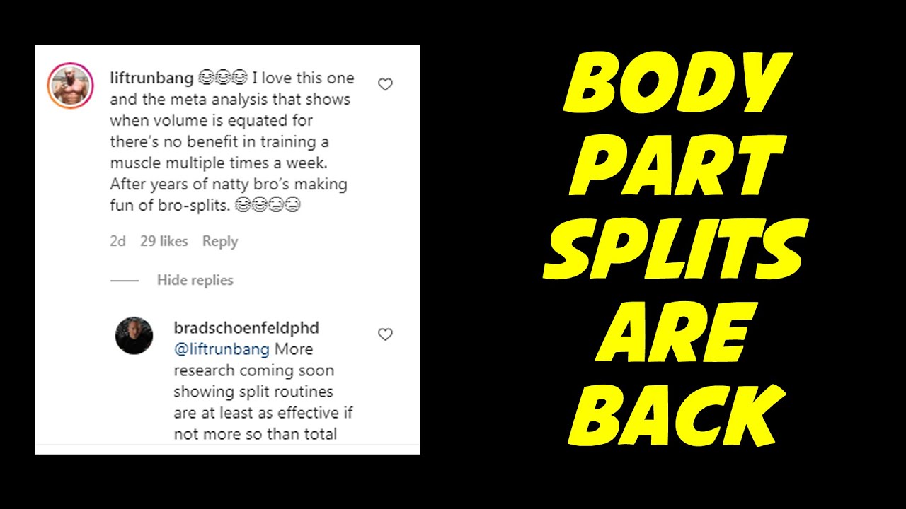 Body Part Splits Are BACK! Welcome to 2021 (Brad Schoenfeld)