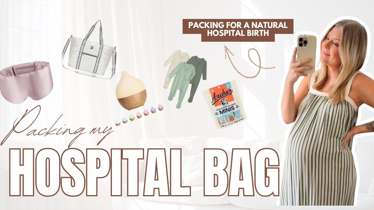 What’s in My Hospital Bag?! 🤰🏼💼 | Packing at 38 Weeks  | Packing for Natural Birth