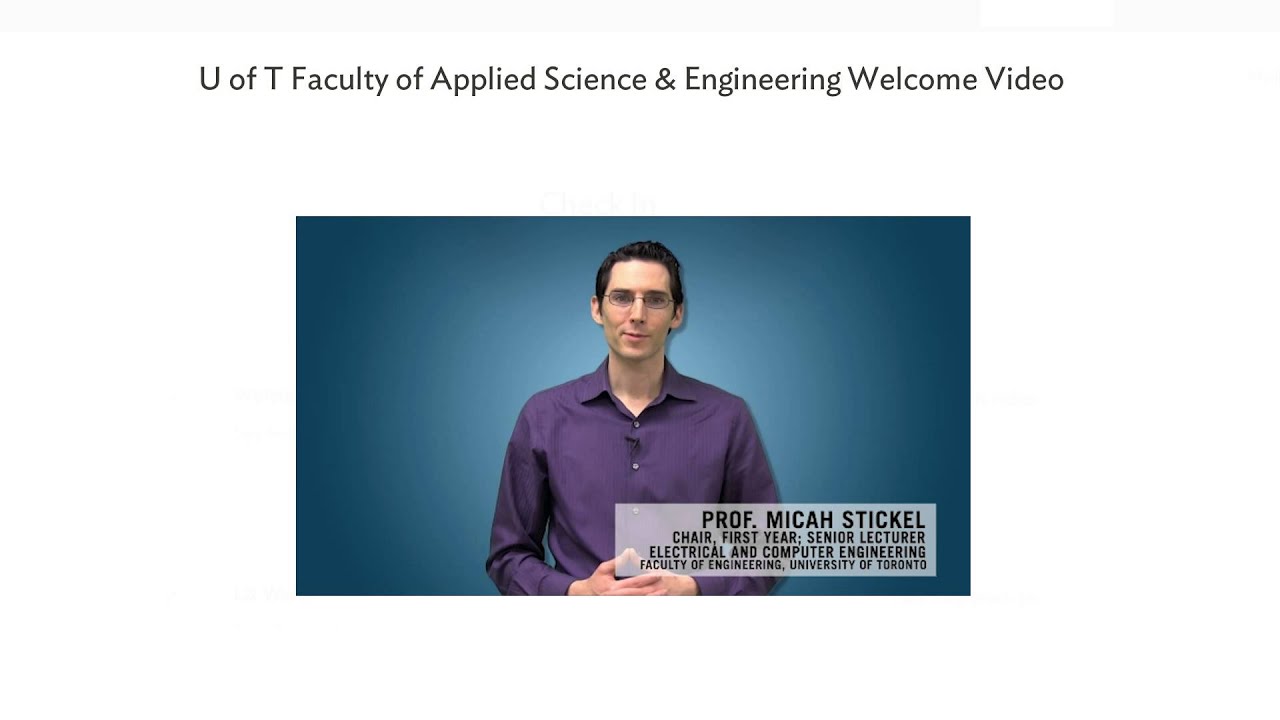 Info for U of T Engineering Applicants: Personal Profile