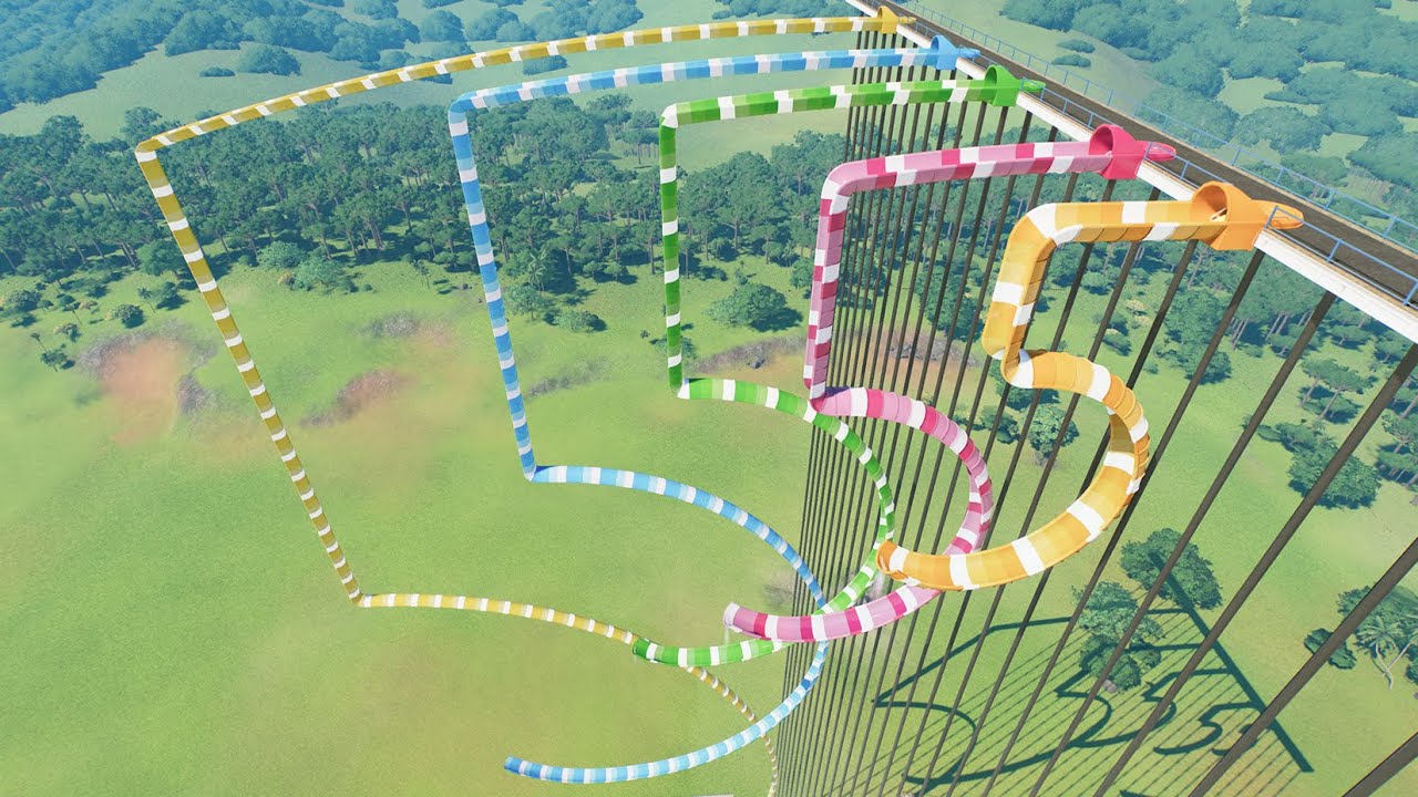 Small Vs Huge 5 Number on High Base Double Inner Tube - Planet Coaster 2