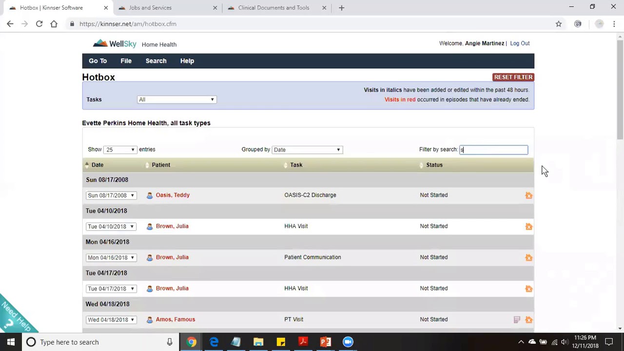 Home Health Training series   Clinician  Kinnser Online 2