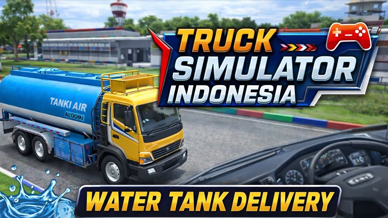 Truck Simulator Indonesia Gameplay | Water Tank Delivery Mission 🚛💧 | Realistic Driving