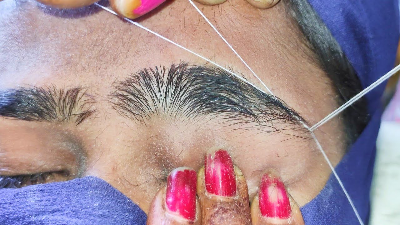 Eyebrows Threading | Ibros Thick Hair | Heavy Growth Eyebrows Tutorial | Rita bhatia .