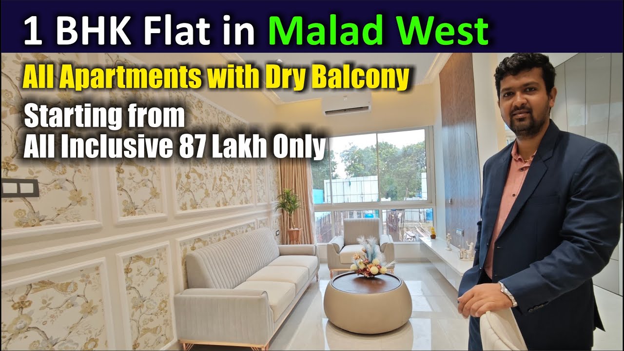 1bhk flat in Malad West I 1bhk Jodi in Malad West I Flat under 90 lakh I Flat near Metro station