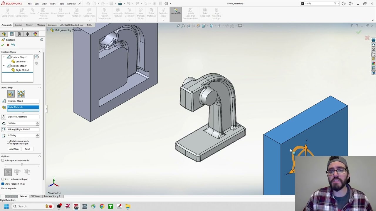 SolidWorks: Core & Cavity Assemblies for Casting & Mold Making