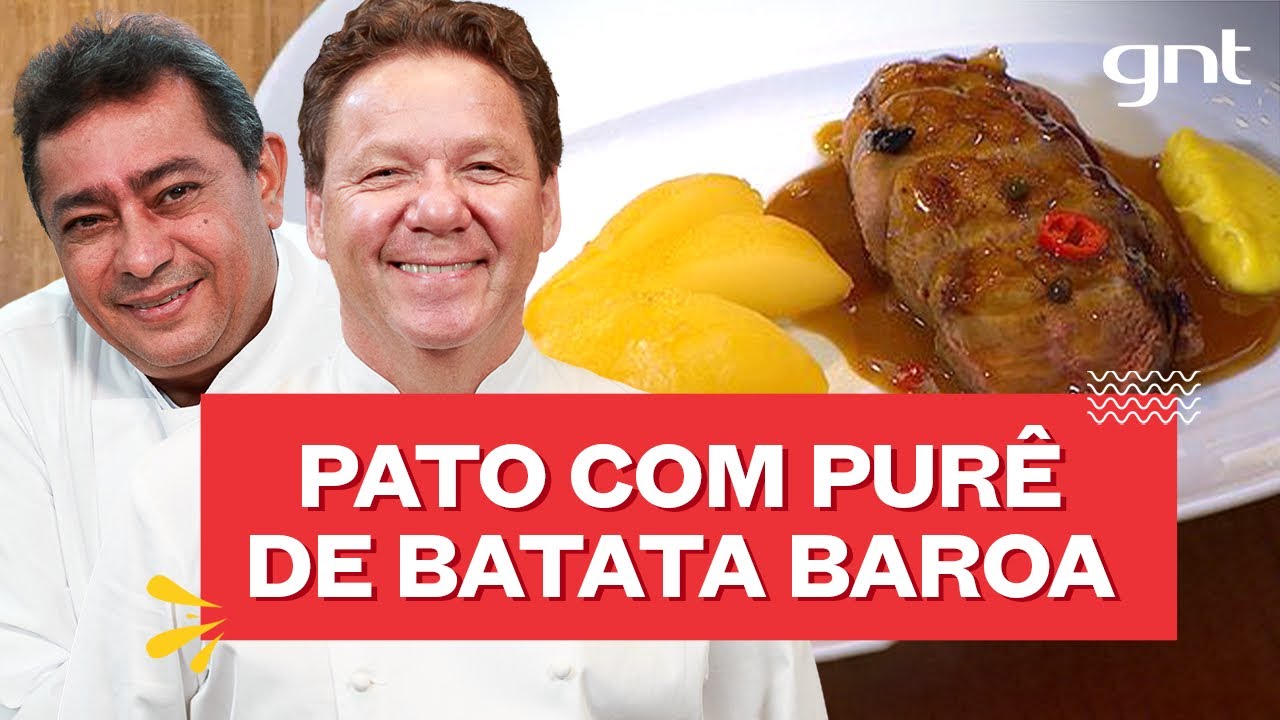 Magret de pato com pera ao vinho e purê de baroa | Claude Troisgros e Batista | Que Marravilha