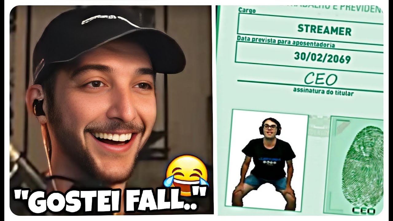 CALANGO REAGINDO a nova CARTEIRA DE TRABALHO do FALL !!
