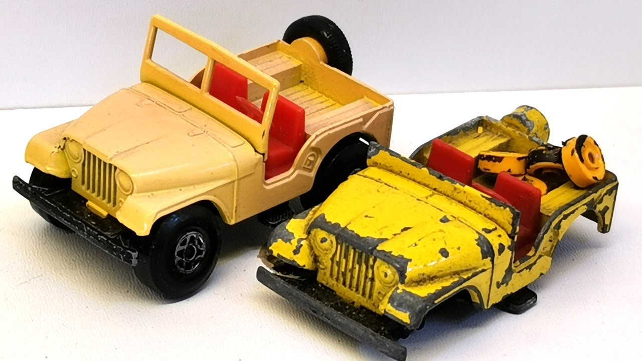 Matchbox восстановления Jeep CJ-5 №72. Штатные колеса и сверхбыстрая версия. Субтитры
