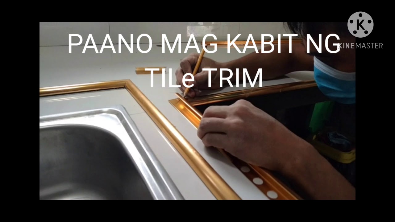 Pinoy Young man with great tiling skills how installation on tile Trim