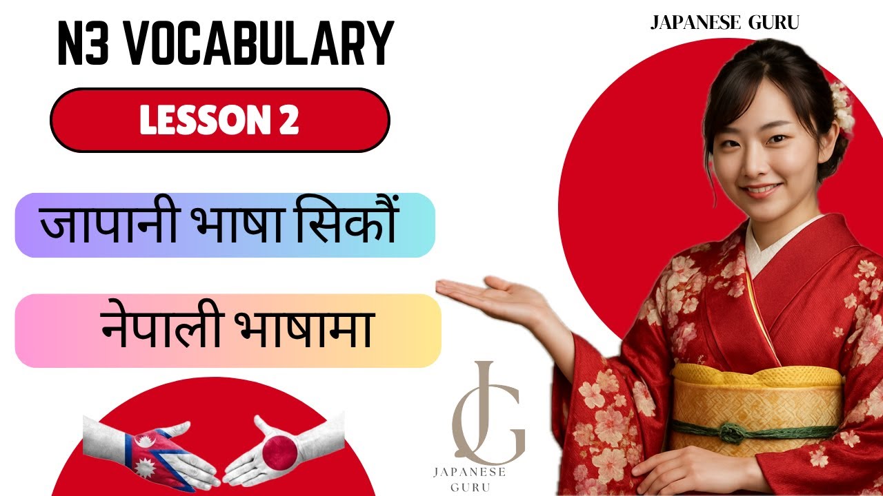 JLPT N3 Vocabulary – Lesson 2 with Nepali Meanings.
