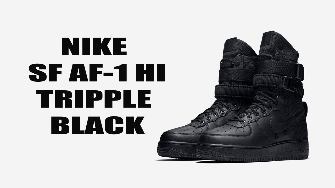 Nike SF AF-1 HI triple black unboxing