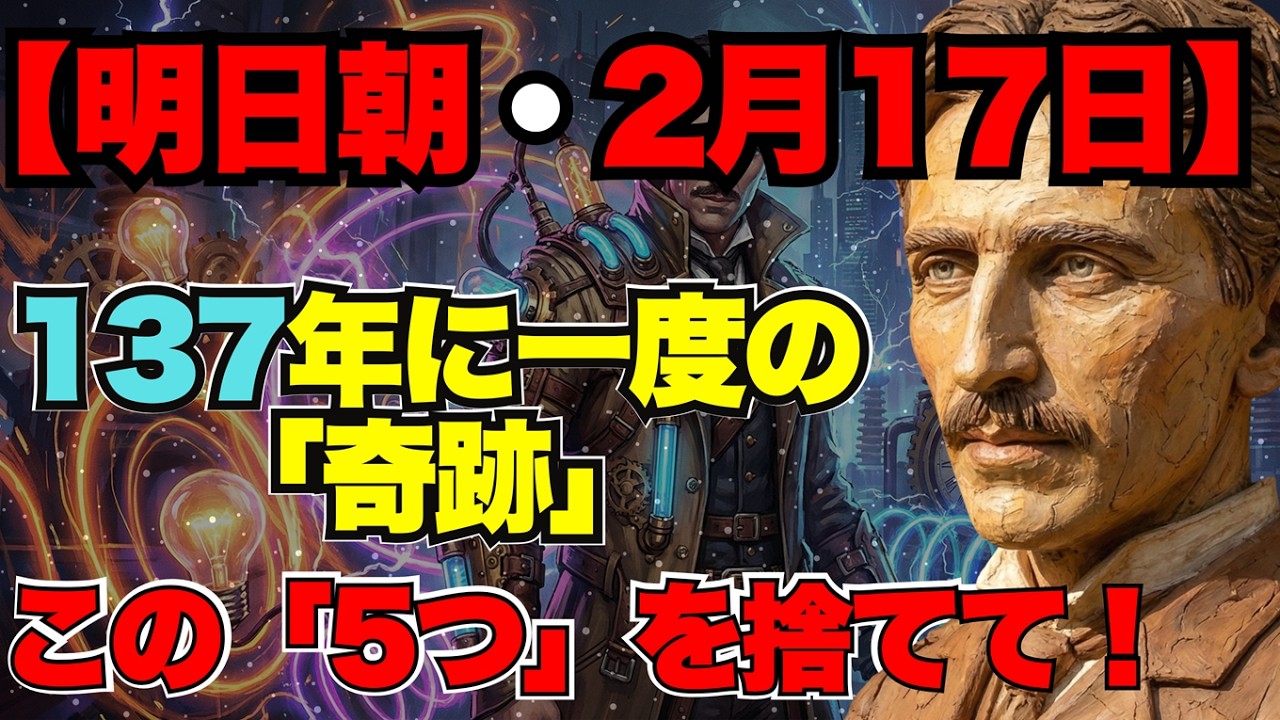 【緊急】2月17日の朝までに絶対やって！137年に一度の「奇跡」をドブに捨てることになる、5つのゴミ。