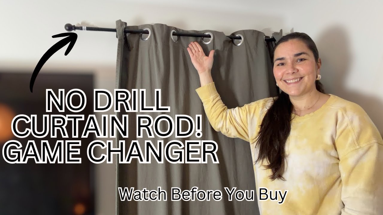No-Drill Curtain Rod – Strong Hold, Easy Install, Adjustable