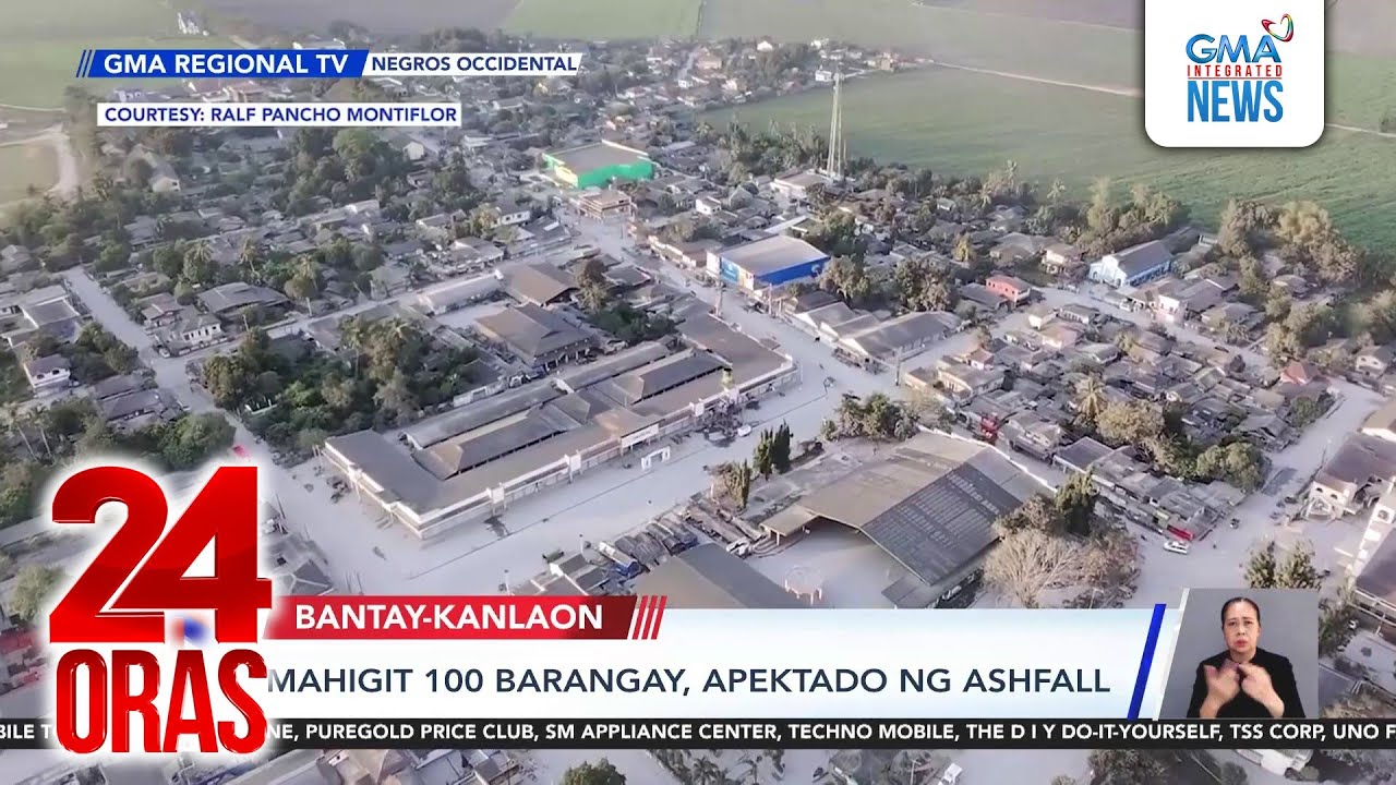 Kanlaon ashfall affects 100+ barangays | 24 Oras