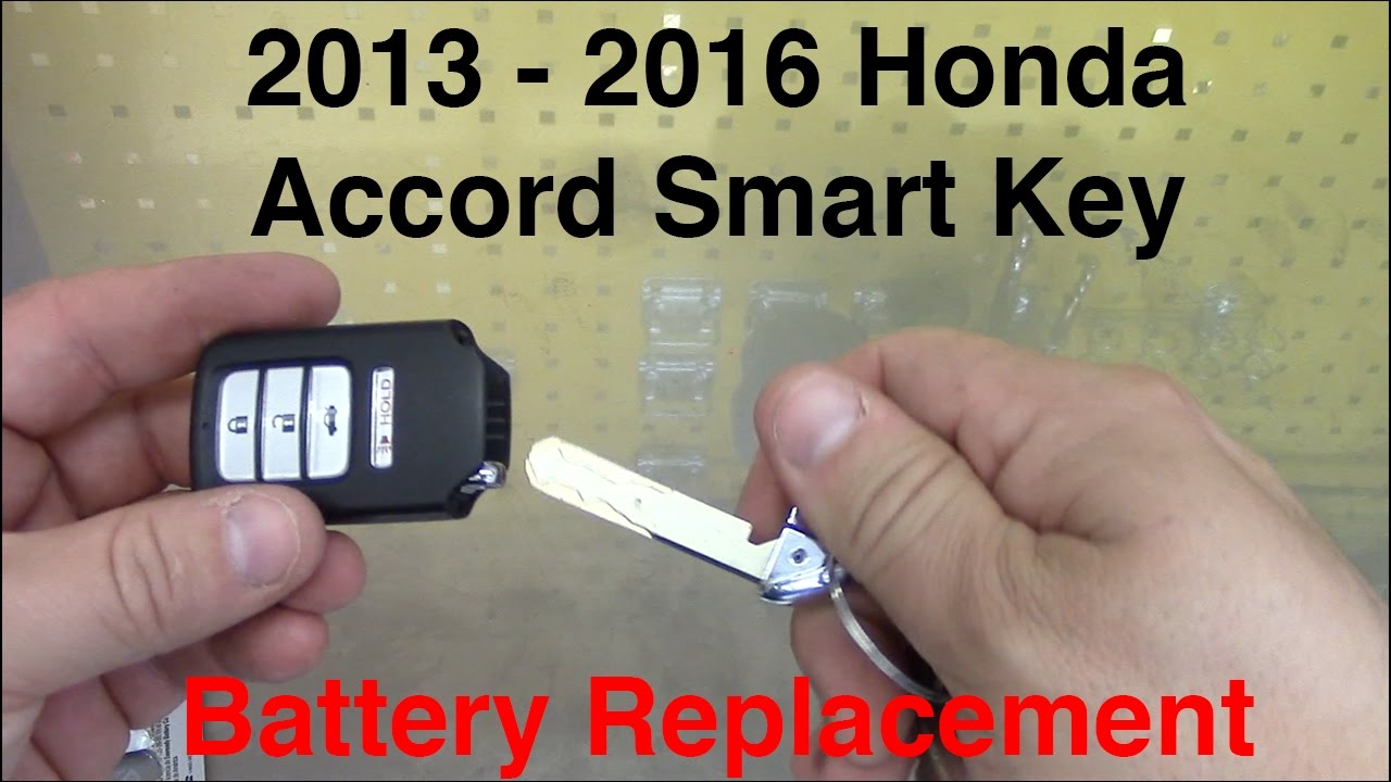 2013-2016 Honda Accord Smart Key Battery Replacement