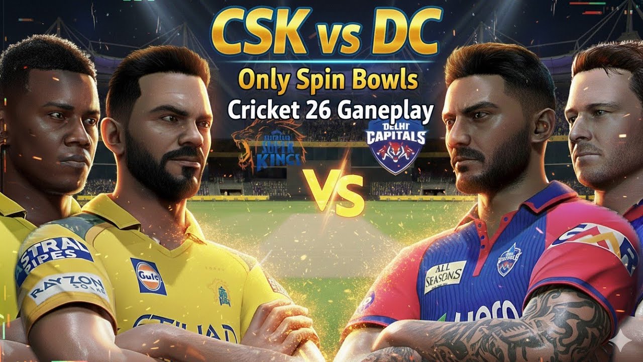 Crazy Spin Only Match! 🌀 Chennai Super Kings vs Delhi Capitals | Cricket 26