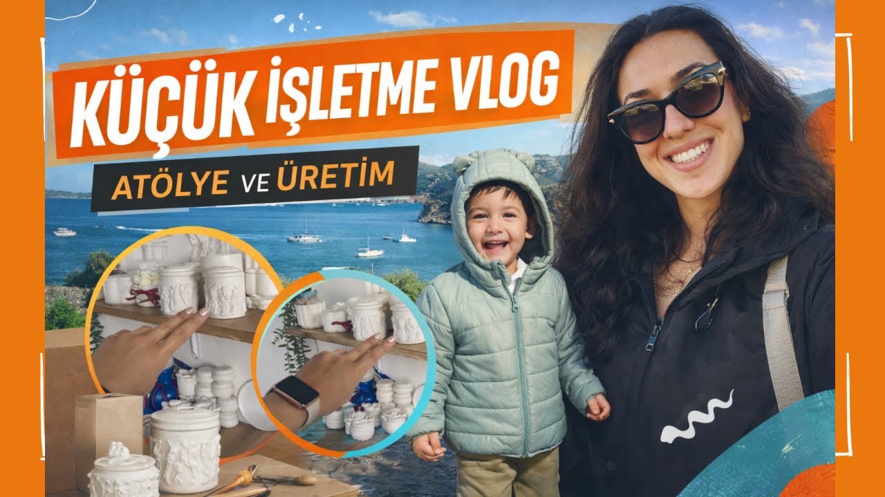 Küçük İşletme Vlog | HomeOffice Çalışan Anne Günlükleri | Polimer Kil ve Taş Tozu 
