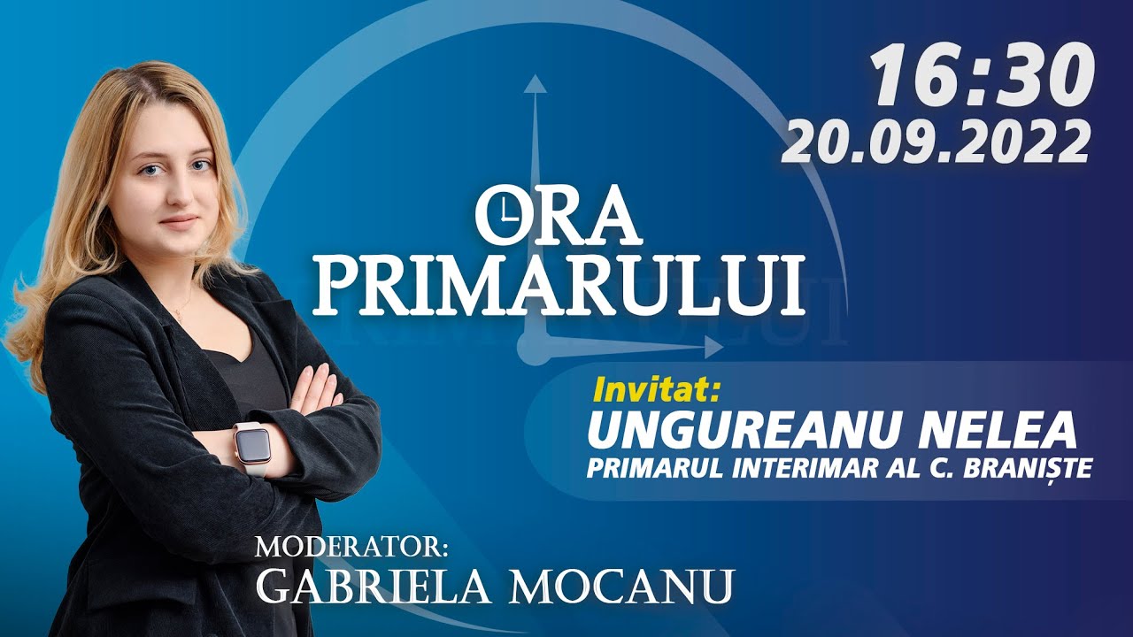 ORA PRIMARULUI // Invitat: Ungureanu Nelea, primarul interimar al c. Braniste