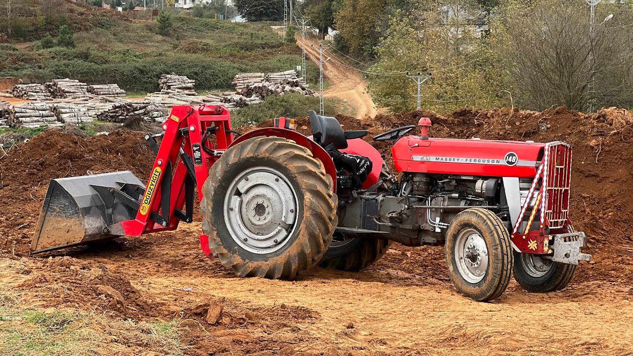 Massey Ferguson 148 bugun köy günlüklerinde Çalışmalarımız devam asistan kepçe ile devam ediyoruz…