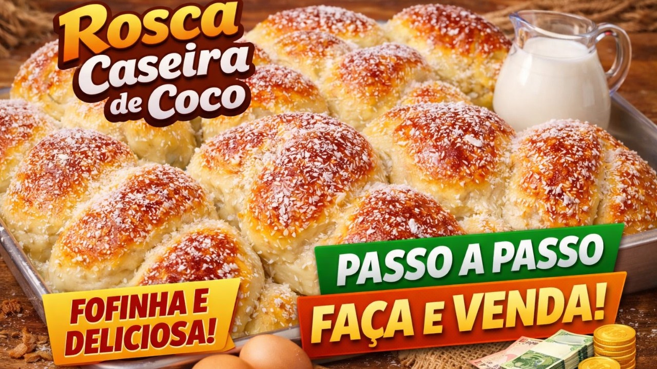 Receita de Rosca Caseira Fácil e Fofinha | Perfeita para Comer ou Vender