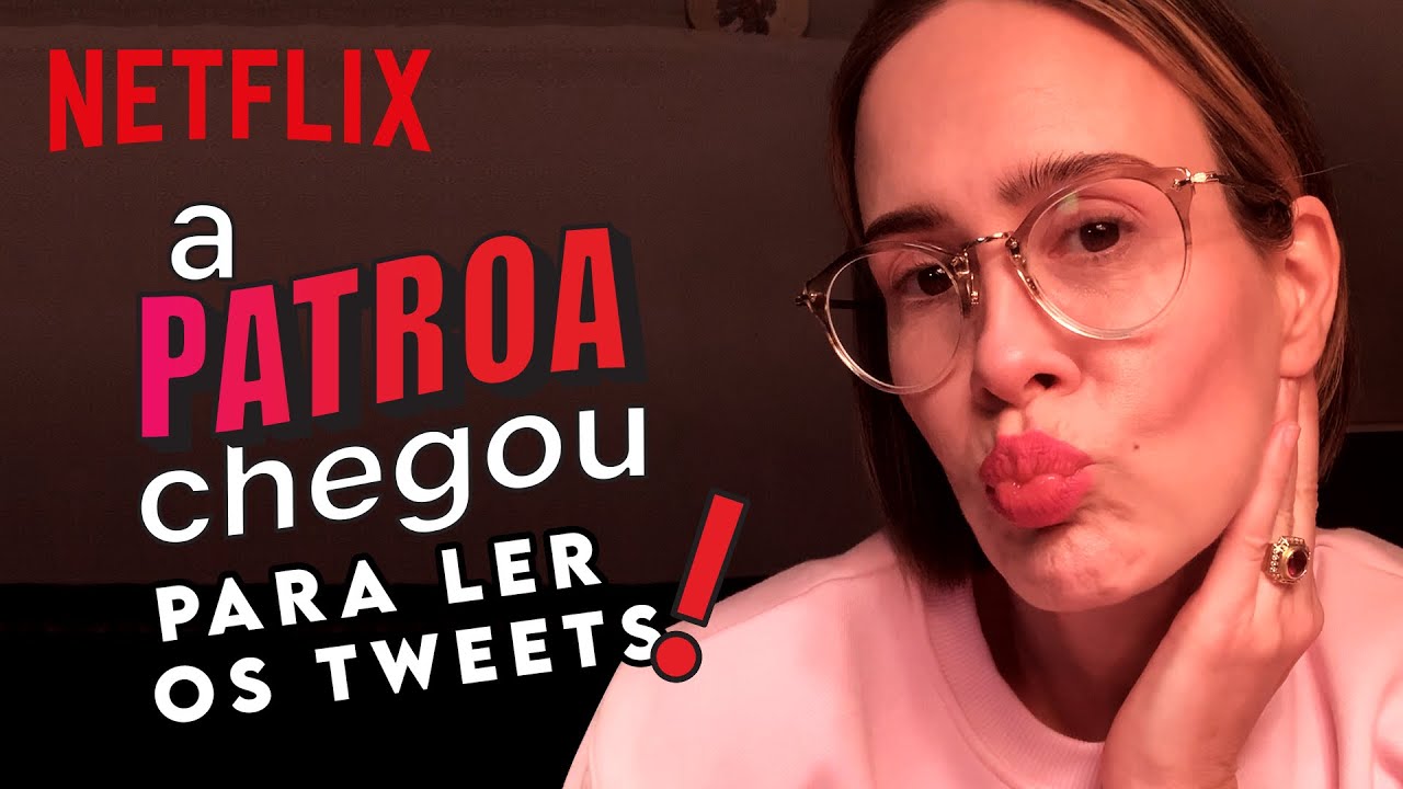 A patroa chegou: Sarah Paulson lê tweets de fãs brasileiros | Ratched | Netflix Brasil