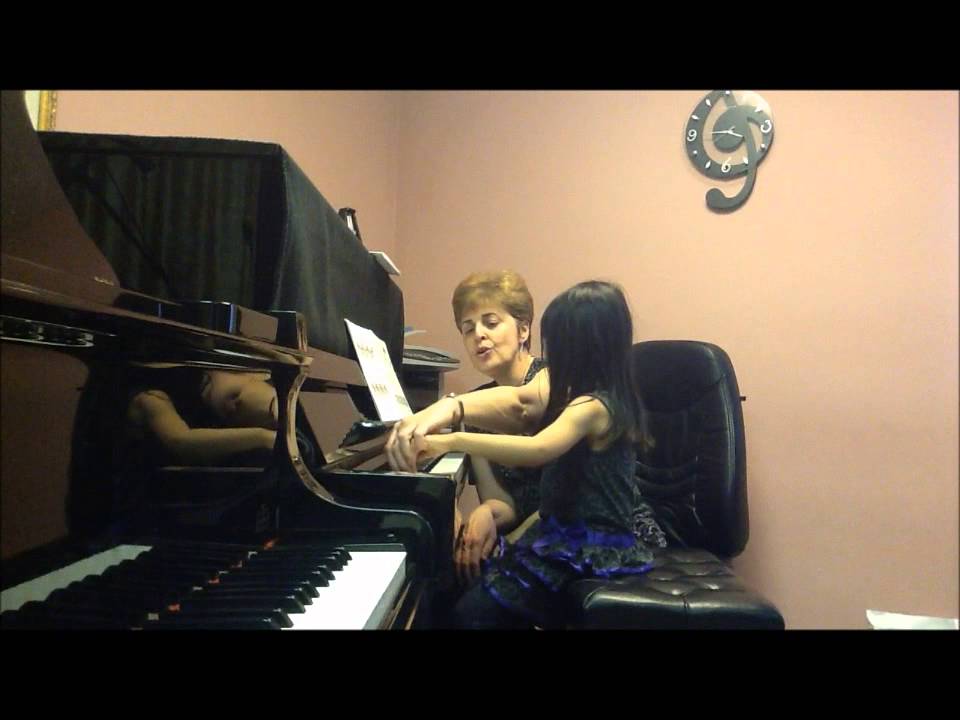 Piano lessons. First lesson with 5 y.o. transferred student. Irina Gorin