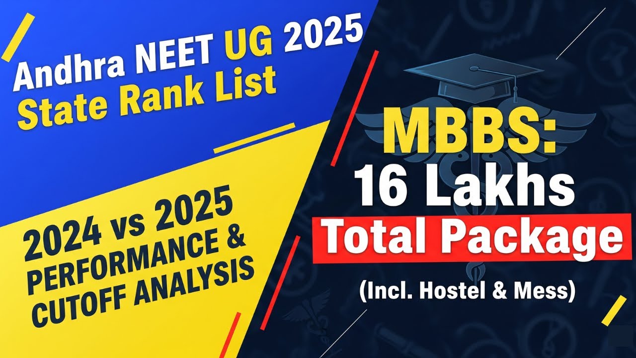 Andhra NEET UG 2025 State Rank List Explained | 2024 vs 2025 Performance & Cutoff Analysis