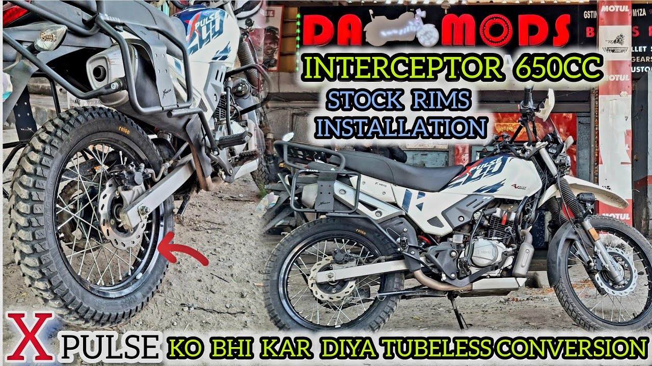 XPULSE 200 TUBELESS CONVERSION ✔️ INTERCEPTOR 650CC EXCEL RIMS INSTALLATION 🔥DA mods
