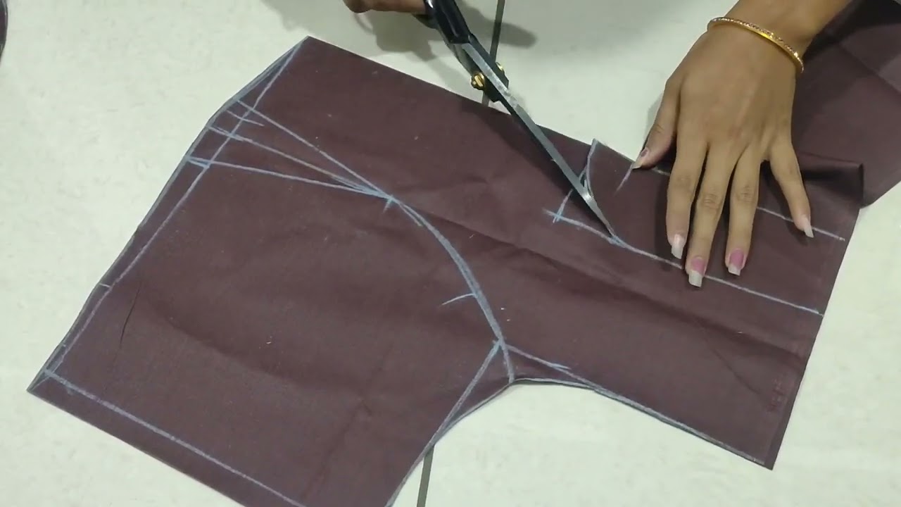 34 size princess cut blouse cutting 