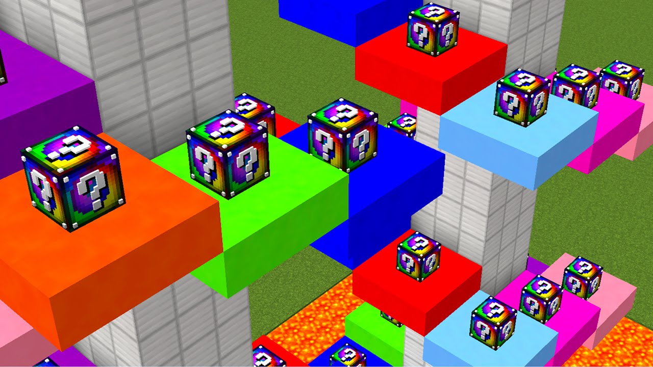 Minecraft 1v1 SPIRAL LUCKY BLOCK RAINBOW TOWERS! (Minecraft Mods)