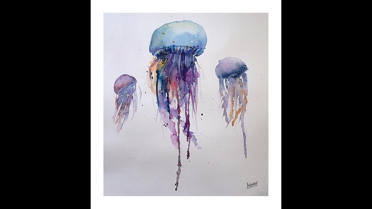 L'Atelier de Proxy - Aquarelliste - LES MEDUSES démo