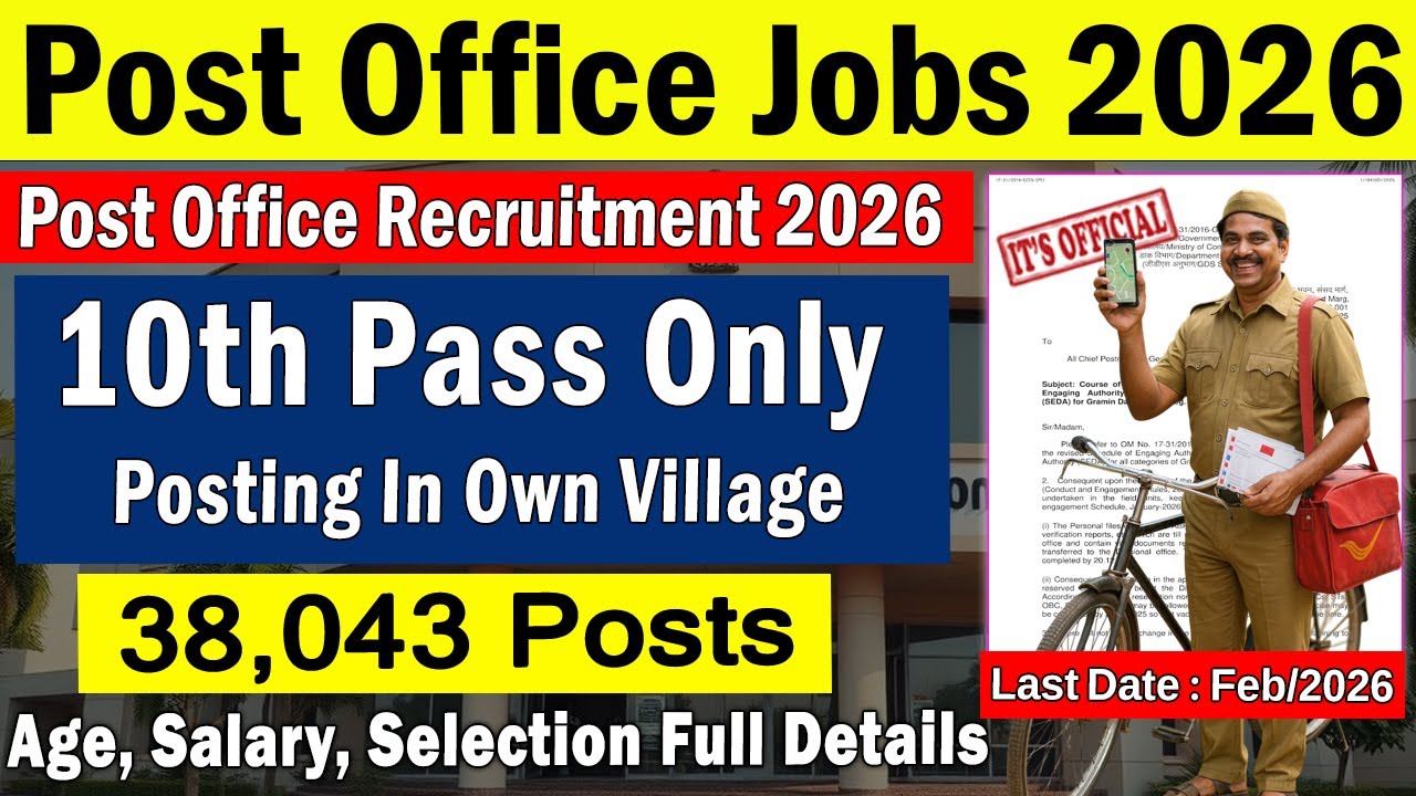 🚨 Post Office Recruitment 2026 Telugu | India Post GDS BPM Jobs | No Exam 10th Pass Govt Jobs