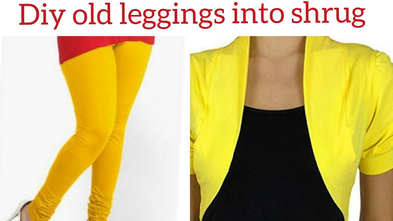Convert/Recycle /Reuse old leggings into shrug, diy old leggings into shrug