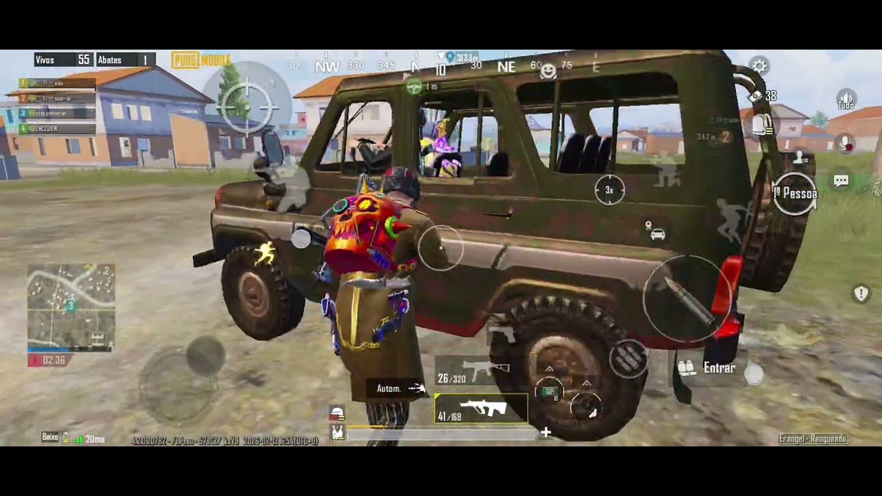 PUBG Mobile - Jogo travando mas squad garantiu a vitória - SQUAD Erangel