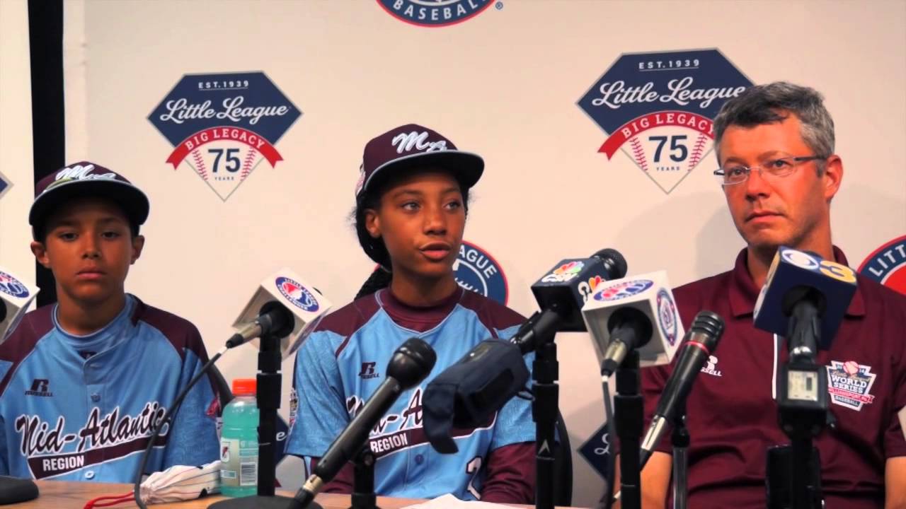 2014 LLWS - Mid-Atlantic Press Conference - Mo'ne Davis & Jared Sprague-Lott Sound Bites
