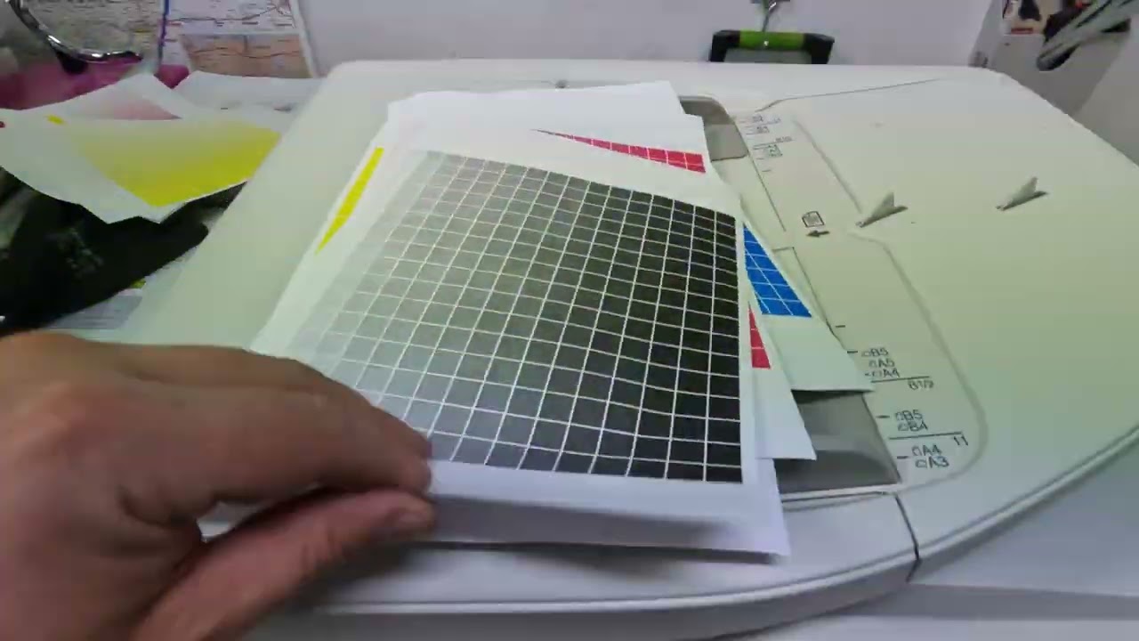 SHARP MX3050 MX351 Advanced Cyan Magenta Yellow and Black test prints