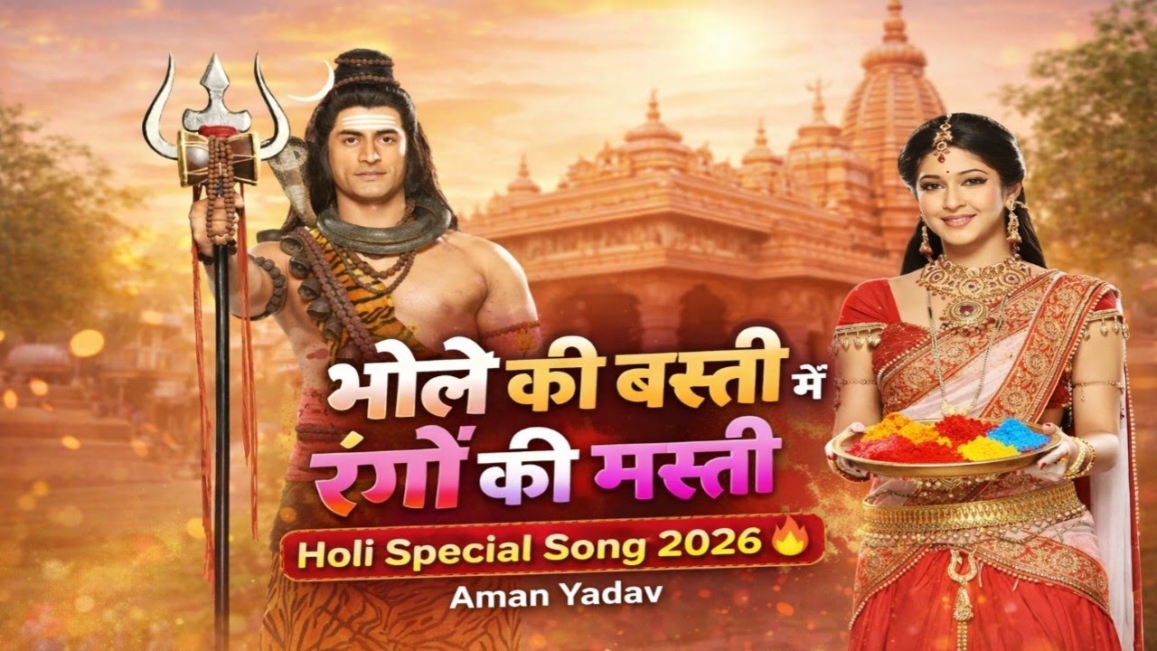 #video भोले की बस्ती में रंगों की मस्ती | Holi Special Song 2026 🔥 | Aman Yadav #holi2026 #holisongs